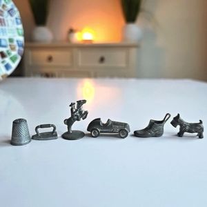 Vintage Monopoly Board Game Replacement Tokens, 6 Movers